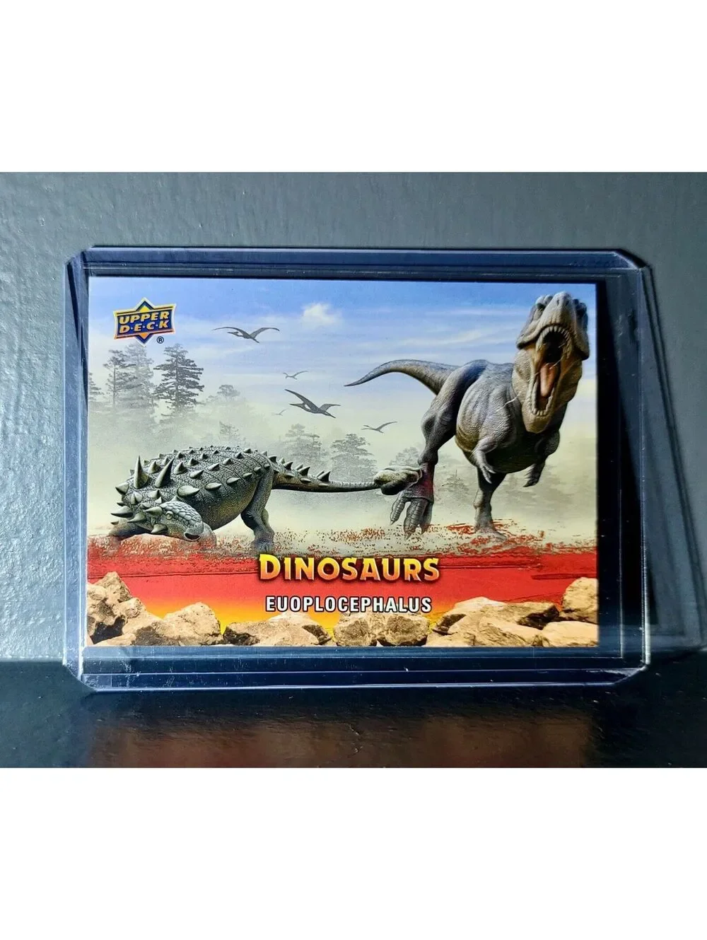 2015 Upper Deck Dinosaurs Euoplocephalus Extinction Red Parallel #75 Card